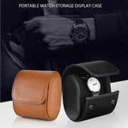 1 Slot Brown Luxury Watch Storage Box/ Roll Travel Case Chic Portable Vintage Leather